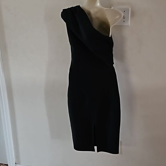 Adyce Women's One Side Off The Shoulder Bodycon Midi Dress Small Black - Picture 3 of 16